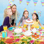 Summer Party Decorations - Summer Decorations for Home - 2 Pack Disposable Plastic Tablecloth | Floral Tablecloth for Mothers Day Wildflower Butterfly Birthday Garden Party Decorations