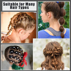 2200 Pcs Elastic Hair Ties, Mini Rubber Bands with Hair Tail Tools and Comb, Hair Accessories for Women, Girls, Toddlers, Babies