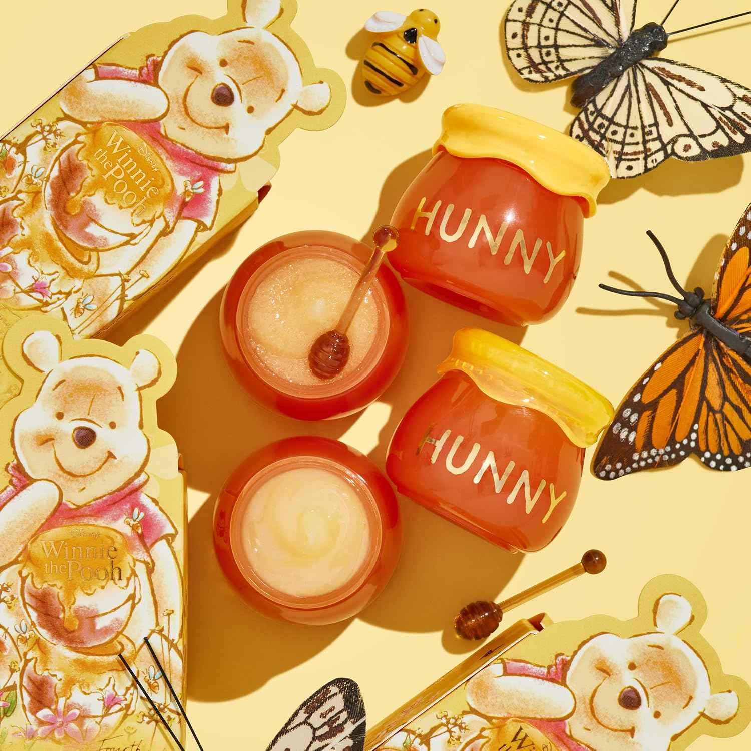 ColourPop x Winnie the Pooh Lip Scrub & Mask Set - Vegan & Cruelty-Free Lip Care Duo - Exfoliates, Moisturizes & Softens - Enriched with a Honey Flavor - Hunny Pot
