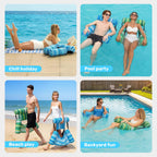 SLOOSH Inflatable Pool Floats Adult,2 Packs Floating Lounge Chairs,Blow up Pool Noodles for Adult Heavy Duty,Floating Chair for Party Summer Water Beach Lake Fun