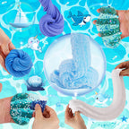 Cloud Slime kit for Girls Ages 8-12, Toys for Girls and Boys, for Kids Slime Set Party kit Goodie Bag Stuffers, 4 5 6 7 8 9 10 Year Old Girl Birthday Gift Cute Stuff