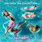 SwimWays Spring Float Premium Papasan Pool Lounger, Inflatable Pool Floats Adult with Fast Inflation for Ages 15 & Up