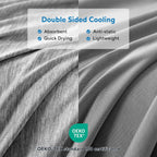 HOMFINE Cooling Blanket for Hot Sleepers - Summer Blanket Thin Lightweight Breathable Soft Double Side Enhanced Cooling for Bed Couch Sofa, Keep Cool for Night Sweats