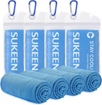 Sukeen Cooling Towels for Neck and Face, 4 Pack Cooling Towels for hot Weather (40"x12"), Cooling Rags for Yoga, Sport, Running, Workout,Gym, Camping, Fitness, Workout & More