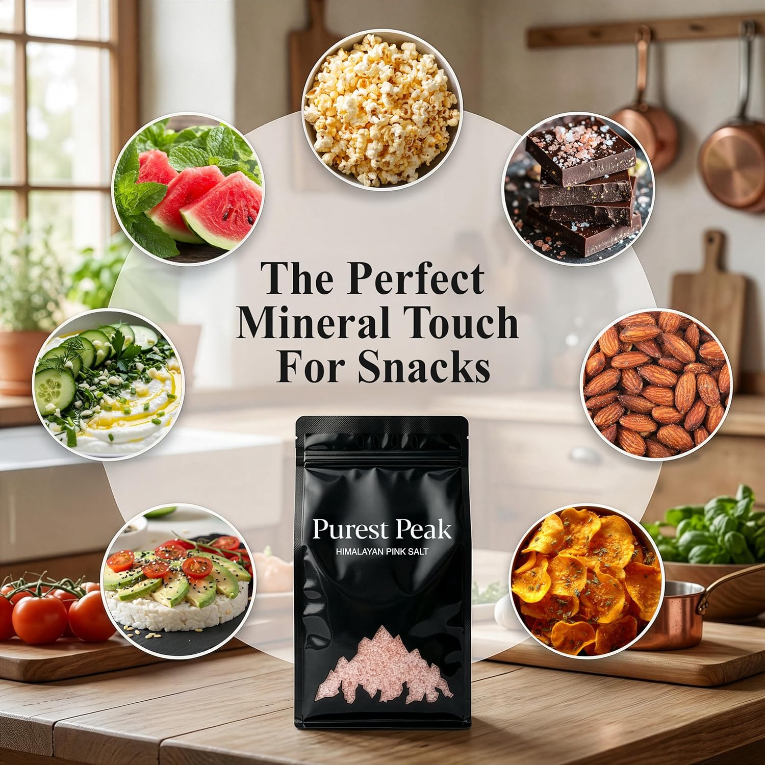 Purest Peak Fine Grain Himalayan Pink Salt – Pure Gourmet Food Grade Chef Salt, Fine Grain Sea Salt, Natural Rock Salt, Kosher, Vegan, and Gluten Free