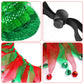 Cat & Small Dog Christmas Costume – Green Hat & Tutu Collar