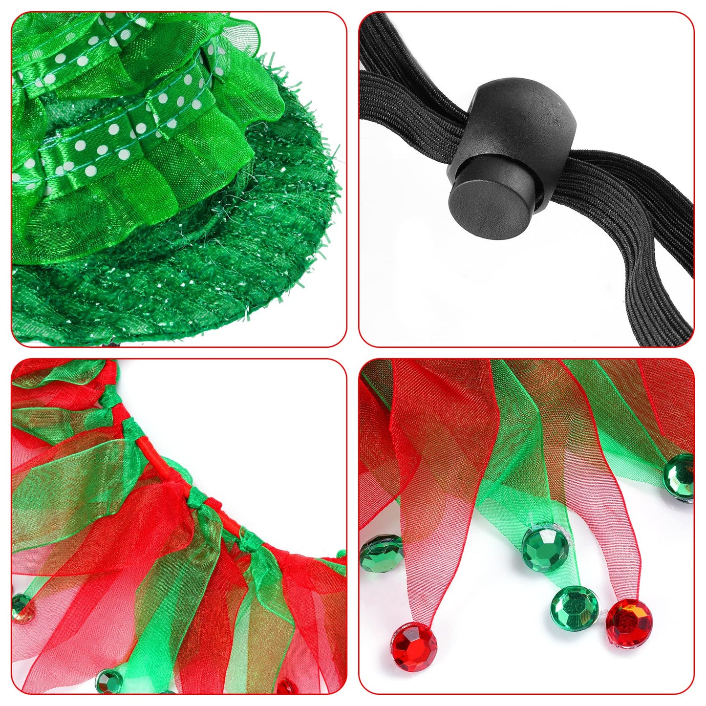 Cat & Small Dog Christmas Costume – Green Hat & Tutu Collar