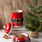 Pet Christmas Ceramic Bowl – Santa Red Food & Water Dish for Cats & Dogs