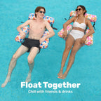 SLOOSH Inflatable Pool Floats Adult,2 Packs Floating Lounge Chairs,Blow up Pool Noodles for Adult Heavy Duty,Floating Chair for Party Summer Water Beach Lake Fun