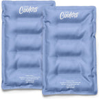 Cool Coolers by Fit & Fresh 2 Pack XL Soft Ice Packs for Cooler, Flexible Stretch Nylon, Lunch Box Ice Packs, Large Reusable Freezer Packs