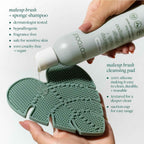 EcoTools Makeup Brush Cleansing Pad + Deep Clean Shampoo Bundle, Brush Cleaner Mat & Cleanser for Deep Cleaning Tools, Clean Formula, Cruelty-Free, & Vegan, 2 Piece Set