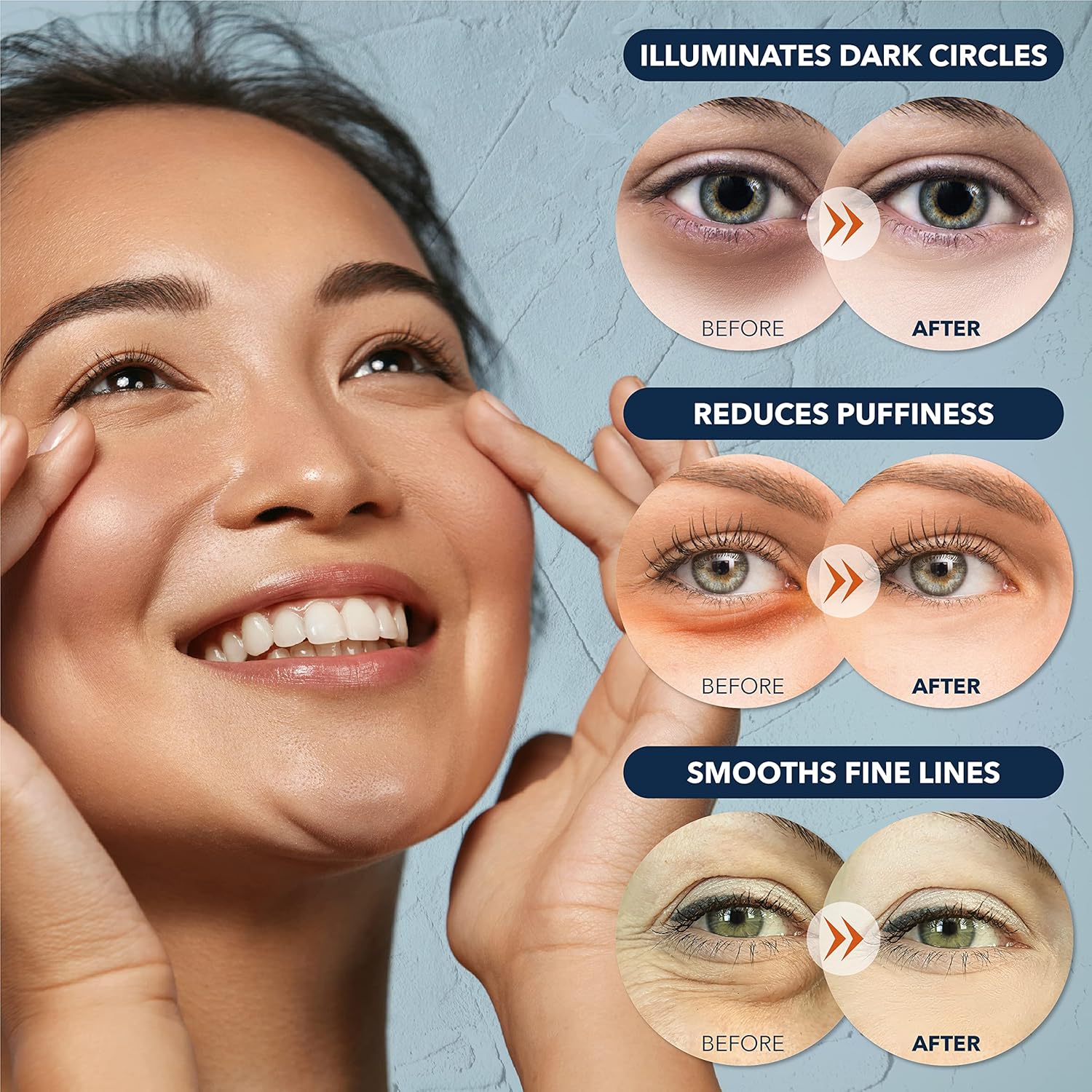 Collagen Eye Patches for Puffy Eyes, Dark Circles & Fine Lines, Depuffing, Cooling & Firming Under Eye Masks, Korean Skin Care