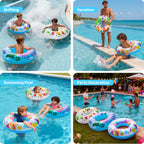 JOYIN 3 Pack Pool Floats, Pool Tube for Kids Swim Rings Inflatable Tubes, Floatie Ring Water Toys for Swimming, Summer Beach Party