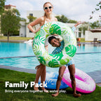 JOYIN 3 Pack Pool Floats, Pool Tube for Kids Swim Rings Inflatable Tubes, Floatie Ring Water Toys for Swimming, Summer Beach Party