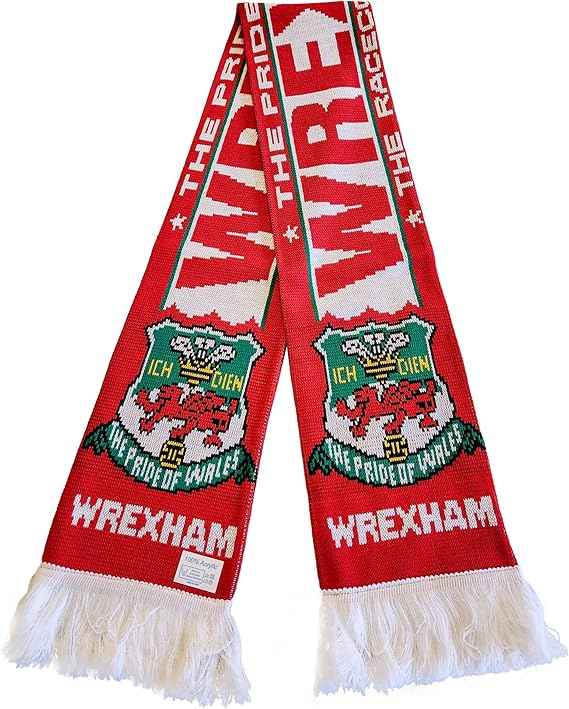 Wrexham Fan Scarf | AFC Wrexham Soccer Fan Scarf | Premium Acrylic Knit