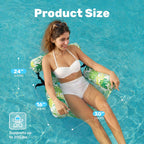 SLOOSH Inflatable Pool Floats Adult,2 Packs Floating Lounge Chairs,Blow up Pool Noodles for Adult Heavy Duty,Floating Chair for Party Summer Water Beach Lake Fun