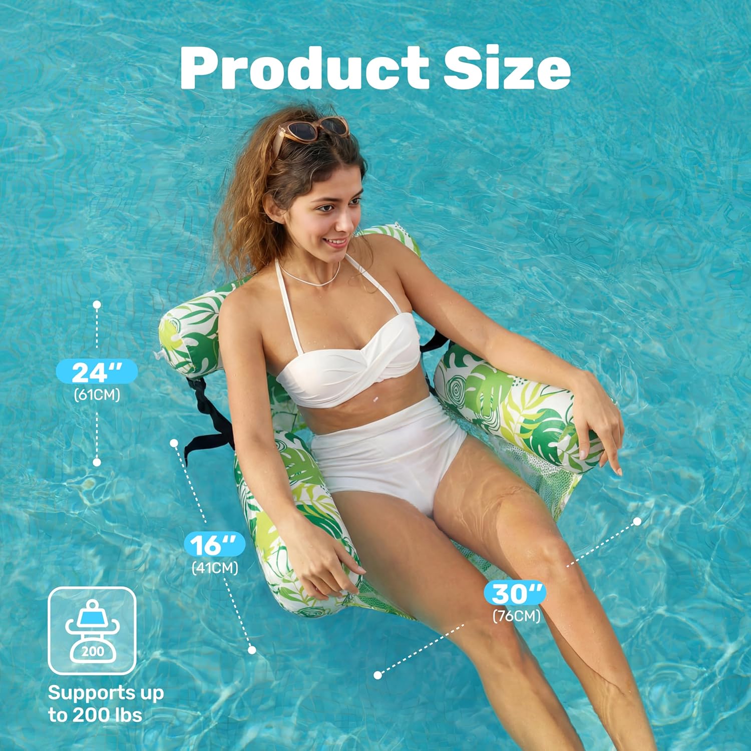 SLOOSH Inflatable Pool Floats Adult,2 Packs Floating Lounge Chairs,Blow up Pool Noodles for Adult Heavy Duty,Floating Chair for Party Summer Water Beach Lake Fun