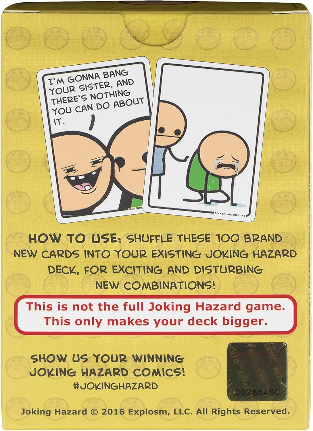 Joking Hazard Deck Pack for Fun Party Games by Cyanide & Happiness, 100 New Hilarious Comic Cards | Perfect for Game Night