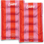 Cool Coolers by Fit & Fresh 2 Pack XL Soft Ice Packs for Cooler, Flexible Stretch Nylon, Lunch Box Ice Packs, Large Reusable Freezer Packs