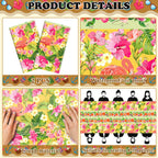 Summer Party Decorations - Summer Decorations for Home - 2 Pack Disposable Plastic Tablecloth | Floral Tablecloth for Mothers Day Wildflower Butterfly Birthday Garden Party Decorations