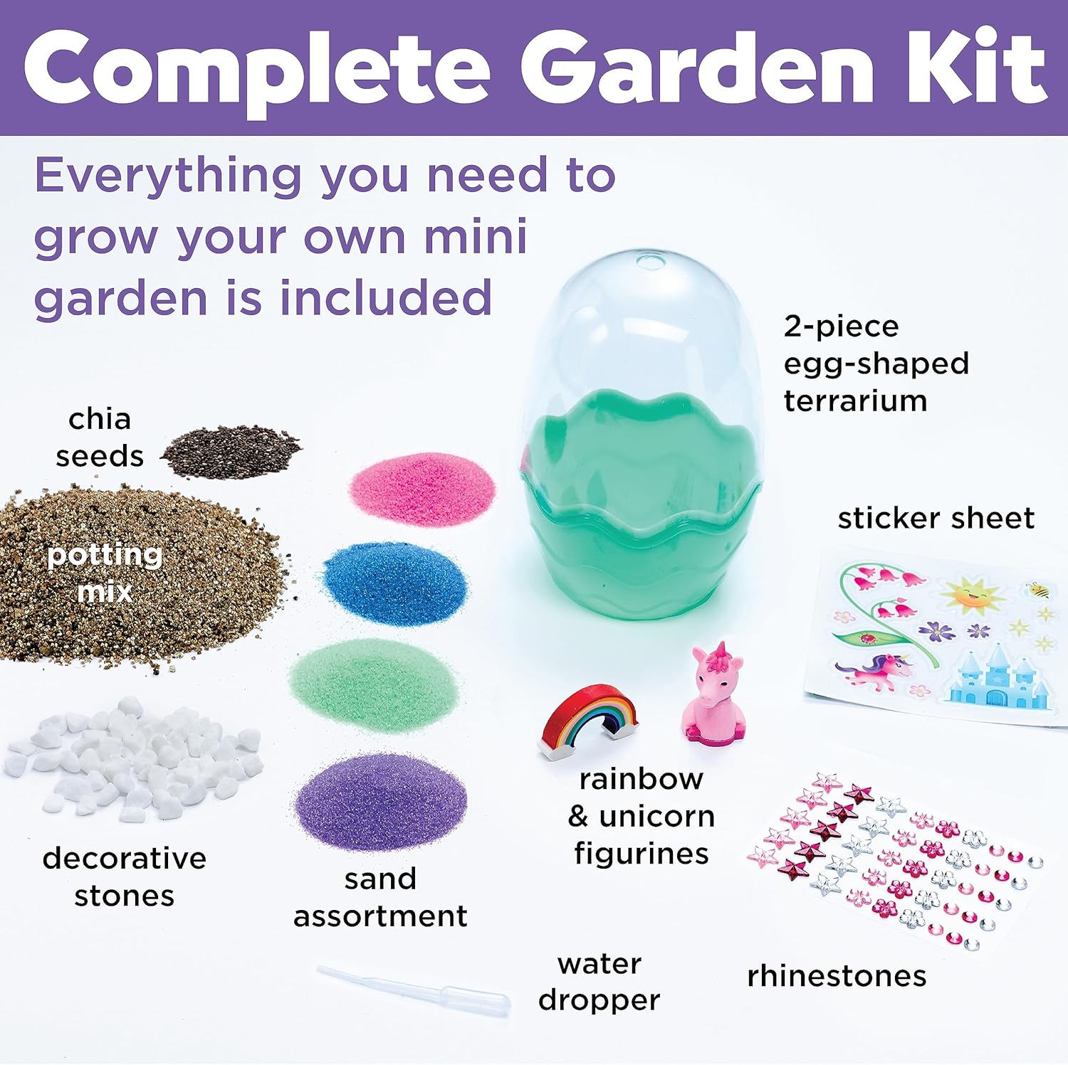 Creativity for Kids Mini Garden: Gifts for Girls, Crafts and Toys, Stocking Stuffers for Kids (Ages 6+)
