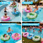 JOYIN 3 Pack Pool Floats, Pool Tube for Kids Swim Rings Inflatable Tubes, Floatie Ring Water Toys for Swimming, Summer Beach Party