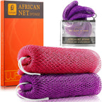 African Bath Sponge African Net Long Net Bath Sponge Exfoliating Shower Body Scrubber Back Scrubber Skin Smoother,Great for Daily Use