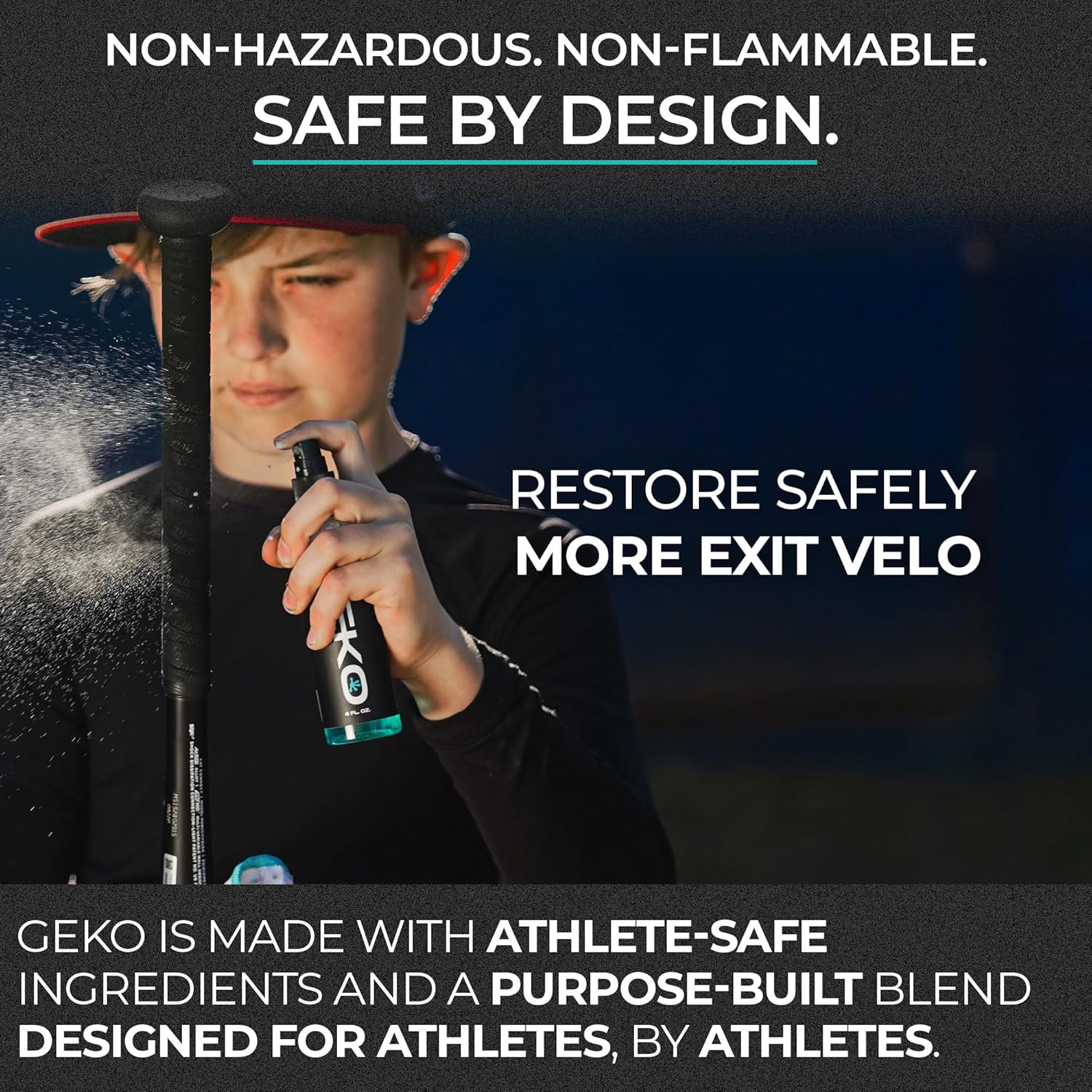 Geko 2-in-1 Grip Restore & Cleaner – #1 Golf, Basketball, Football, Volleyball, and Baseball Grip Spray – Restores Grip, Shoe & Glove Traction, Removes Dirt & Oil, Restores Control & Consistency