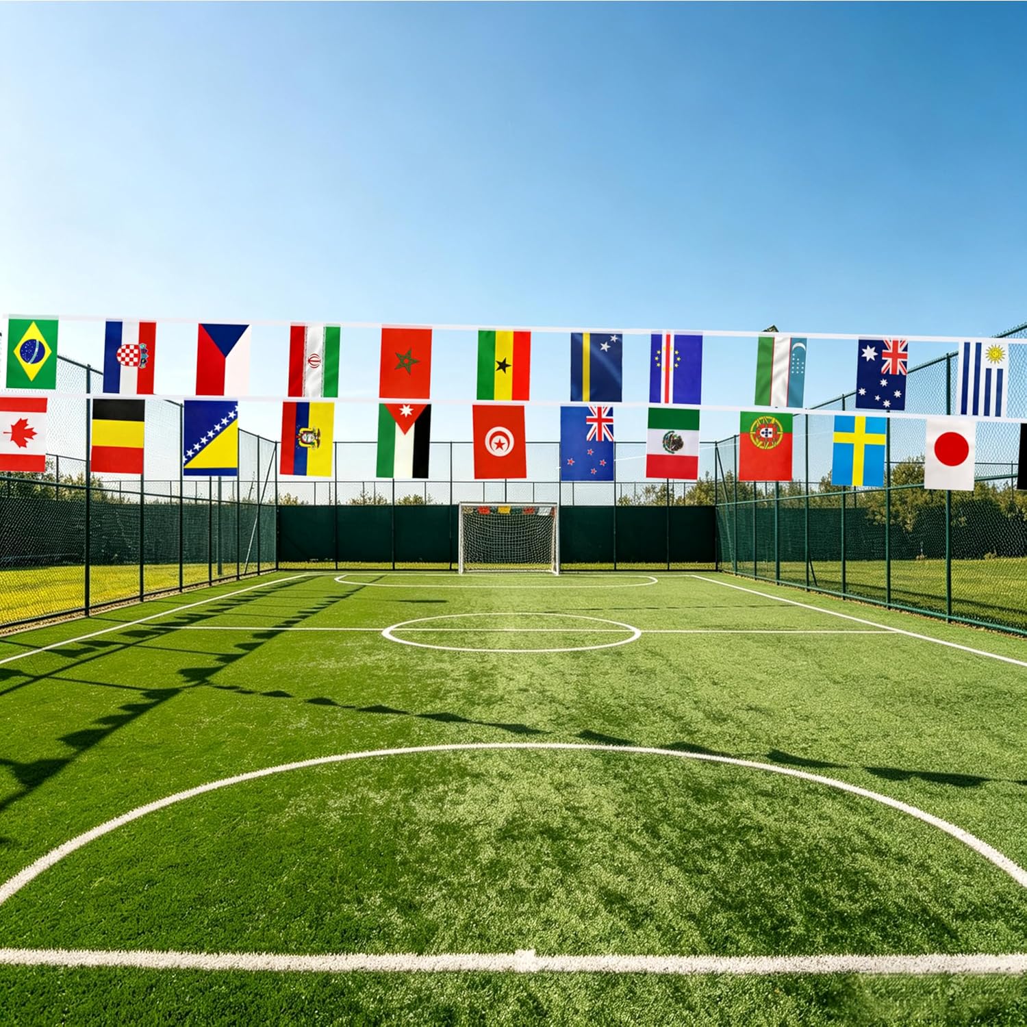2026 World Cup Team Flags Banner String 48 Countries Flags Banner Set for World Cup Soccer Party Sports View Bar Club Garden Decorations,5.5 x 8.2Inch