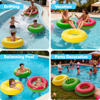 JOYIN 3 Pack Pool Floats, Pool Tube for Kids Swim Rings Inflatable Tubes, Floatie Ring Water Toys for Swimming, Summer Beach Party