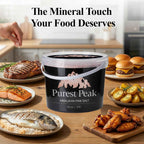 Purest Peak Fine Grain Himalayan Pink Salt, 10 LBS Bucket – Pure Gourmet Food Grade Chef Salt, Fine Grain Sea Salt, Natural Rock Salt, Kosher, Vegan, and Gluten Free