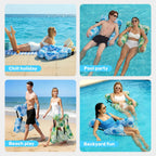 SLOOSH Inflatable Pool Floats Adult,2 Packs Floating Lounge Chairs,Blow up Pool Noodles for Adult Heavy Duty,Floating Chair for Party Summer Water Beach Lake Fun