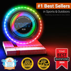 TOSY Flying Disc - 108 RGB Multicolor or 36 Monocolor LEDs, Super Bright, Smart Modes, Easter Basket Stuffers Gift, Camping Toy for Kid/Teen/Adult, Auto Light Up, Rechargeable, Waterproof, 175g