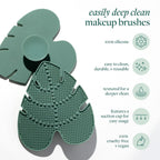 EcoTools Makeup Brush Cleansing Pad + Deep Clean Shampoo Bundle, Brush Cleaner Mat & Cleanser for Deep Cleaning Tools, Clean Formula, Cruelty-Free, & Vegan, 2 Piece Set
