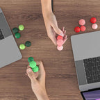New Stress-Relief Magnetic Ball Toy Durable Rubber Fidget Spinner Toy Multicolor Novelty Relax Gadget for Adults and Youngsters