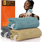 African Bath Sponge African Net Long Net Bath Sponge Exfoliating Shower Body Scrubber Back Scrubber Skin Smoother,Great for Daily Use