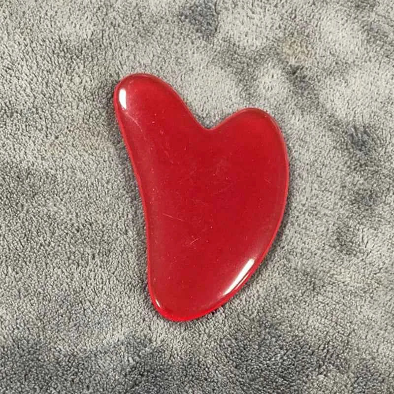 Gua Sha Massage Board for Face Rose Pink Guasha Plate Jade Face Massager Scrapers Tools for Face Neck Back Body