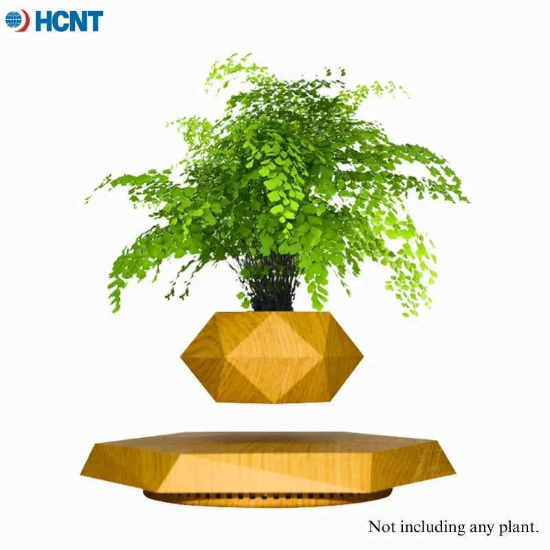 Levitating Plant Pot Magnetic Levitation Flower Pot Rotating Planters Suspension Floating Plant Succulents Potted for Home Livin