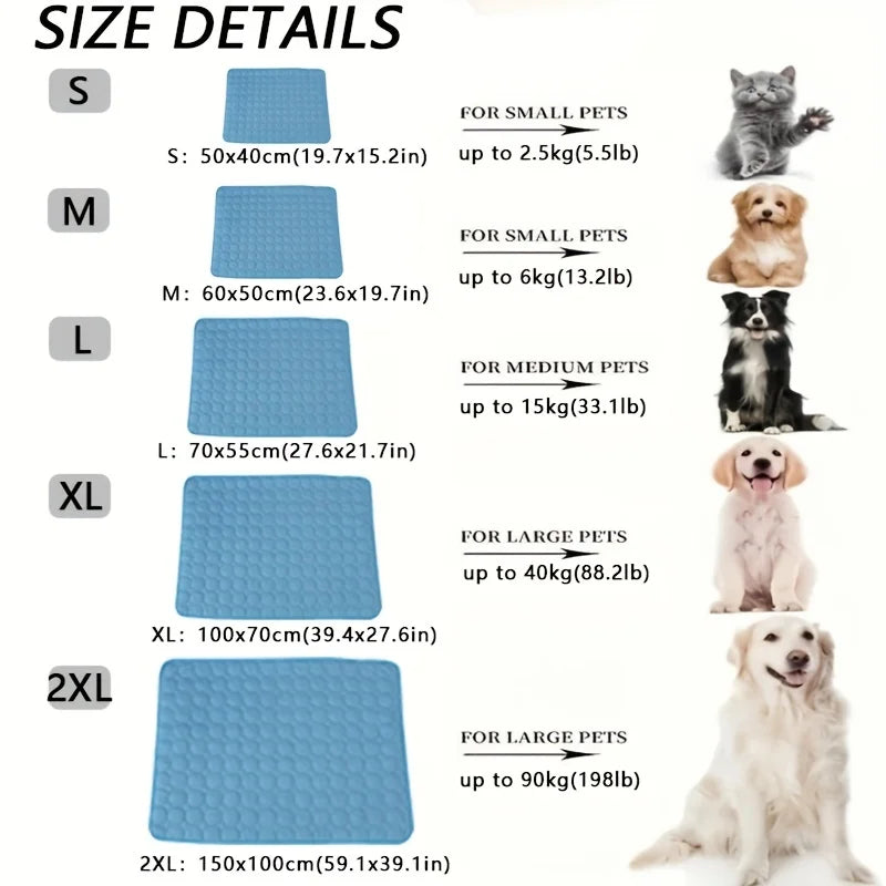 Dog Cooling Mat Summer Pet Cold Bed Extra Large For Small Big Dogs Pet Accessories Cat Durable Blanket Sofa Cat Ice Pad Blanket - WTN Essentials 