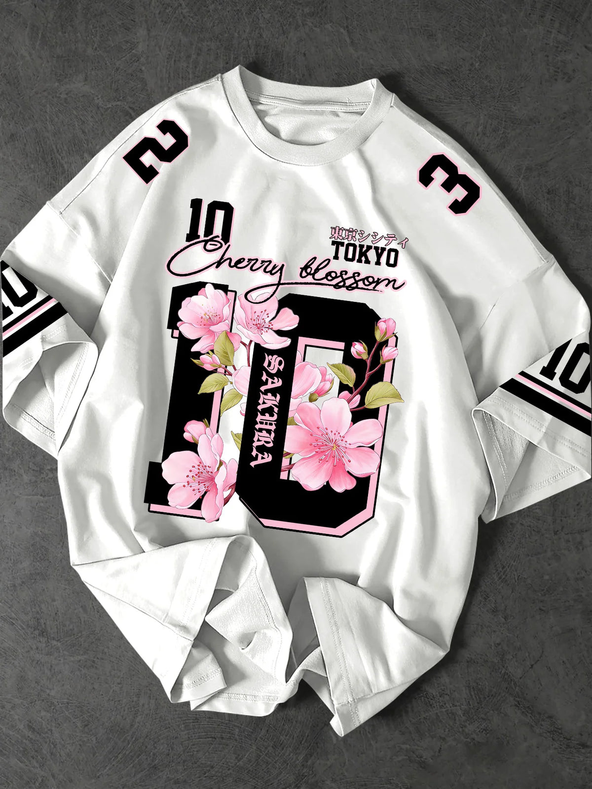 USA Brooklyn Style 10 Print Oversized T Shirt Men's Streetwear Vintage Jersey Tee