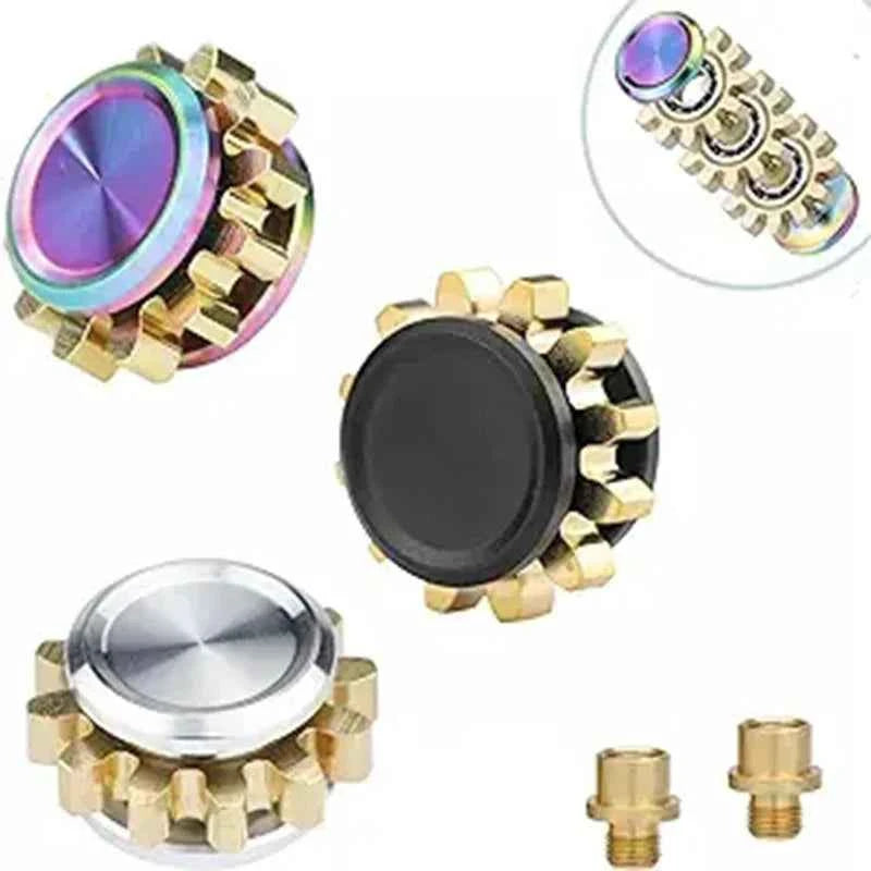 Mini Metal Gear Fidget Spinner Gyroscope Stress Relief EDC Toy