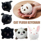 Adorable Wagging Tail Cat Plush Toy, Keychain Pendant Cartoon Animal Cat Fashionable Girl Key Chain Chain Womens Gift