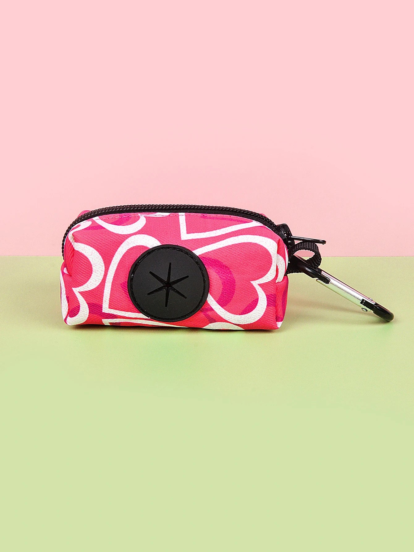 Cute Valentine’s Day Pet Poop Bag Holder – Clip-On Dispenser for Dog Leash (Bags Not Included)