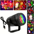 Snowflake Christmas Projector Light 16 Patterns Rotating LED Decor