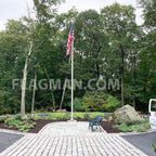 Aluminum Flagpole - External Rope - Heavy Duty, Lifetime Warranty | Made in USA