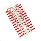 12Pcs/Set Evil Eye Bracelet Set for Both Men and Women Woven Red Bracelet Adjustable to Protect Friendship