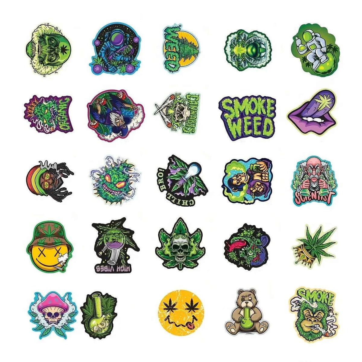 50pcs Leaves Stickers For Water Bottles, Vinyl Waterproof Stickers For Laptop, Skateboard, Computer For Teens Kids Girls Adults