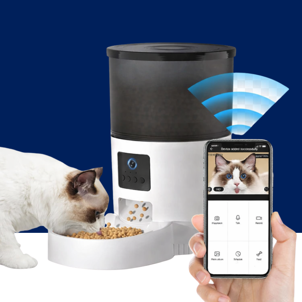 Auto Cat Feeder with Camera – App-Controlled Pet Dispenser