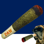 Interactive Plush Dog Cigar – Squeaky Chew Toy for Small Dogs