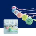 Colorful Yarn Ball Cat Toys with Bell
